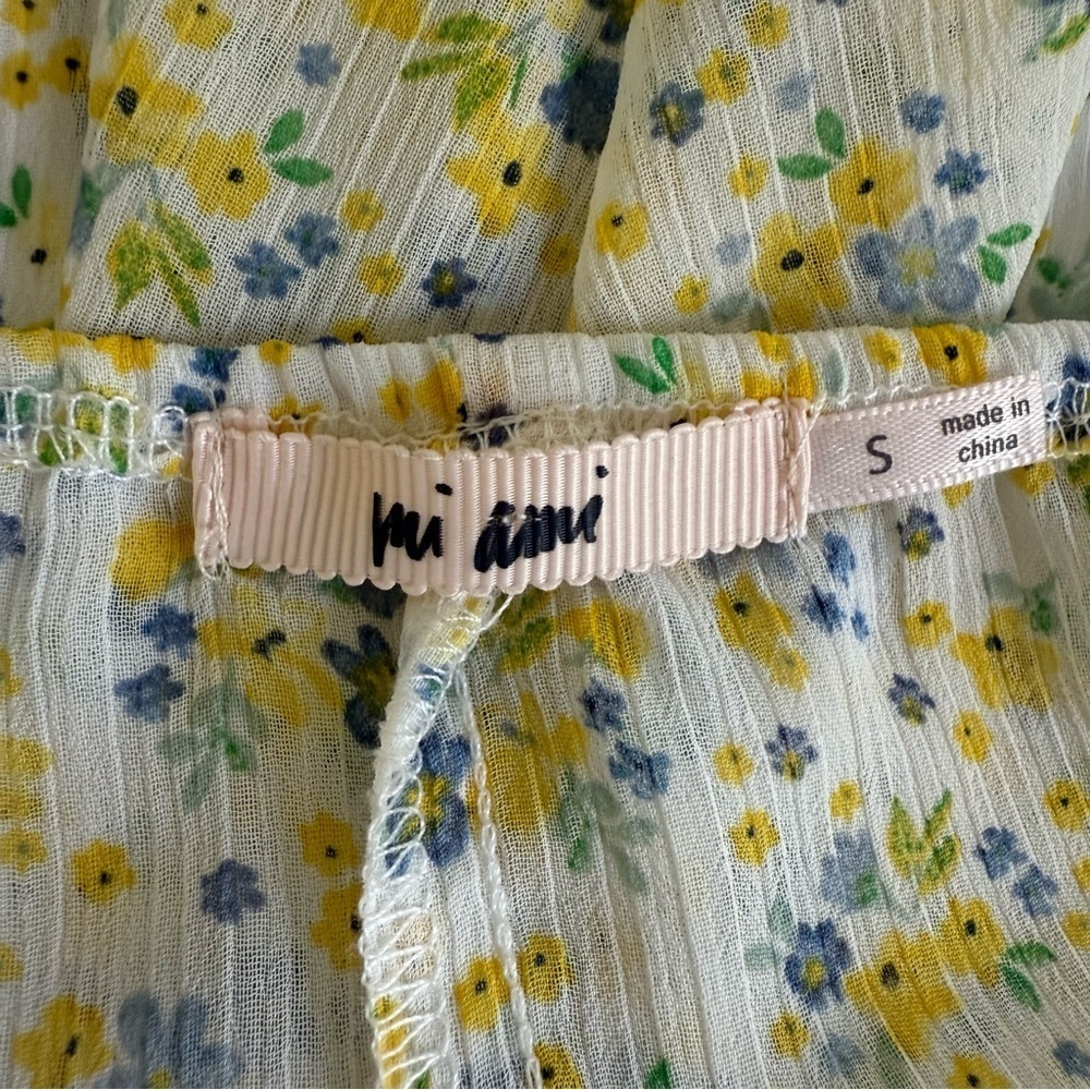 Mi Ami Womens Small Floral‎ Square Neck Short Mini Dress - Picture 6 of 9